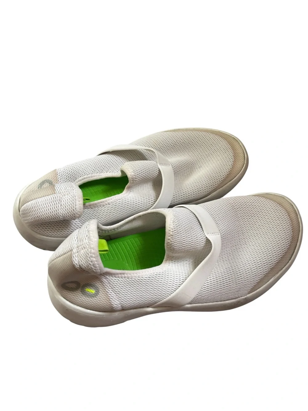 Oofos White Slip On Womens Shoes Size 9